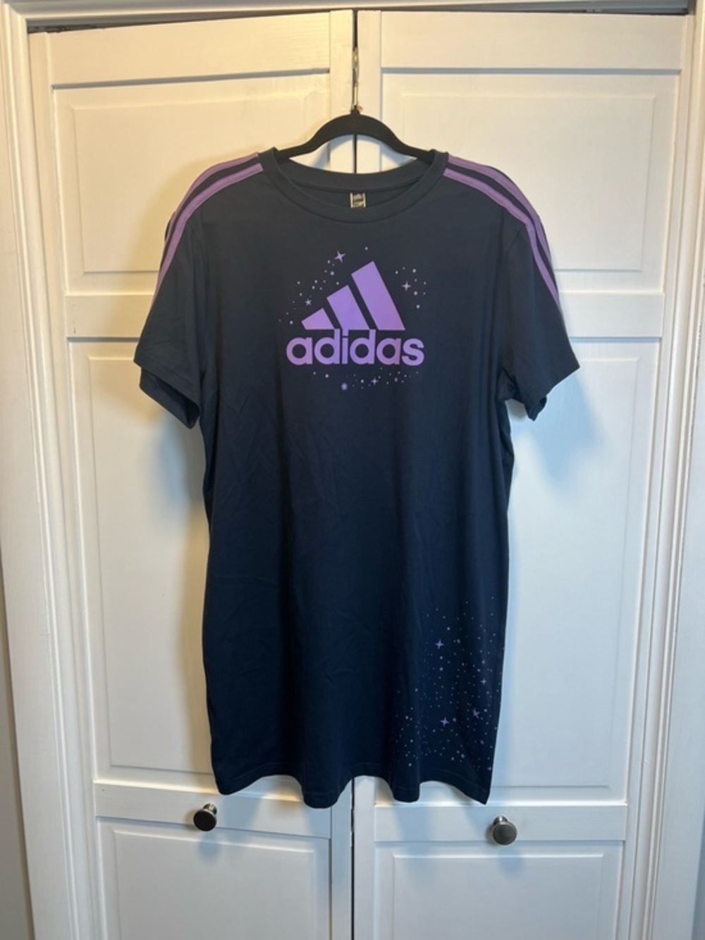 Adidas Celestial T-Shirt Dress Featuring A Star-Graphic Logo Size Women’s Large